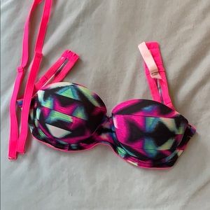 32A PINK Strapless Push up Bra
